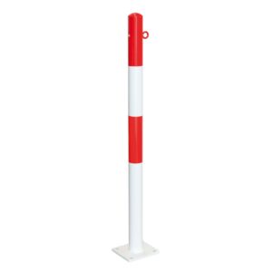 MORION — MORION Poteau de blocage 60, acier, fixe, à cheviller, Diamètre: 60mm, Épaisseur paroi: 2mm, Hauteur: 1000mm, Plaque fond: 160x140x10mm