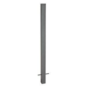 MORION — MORION Poteau de blocage 70 x 70, acier, fixe, sans oeillet, revêtu DB703, à bétonner
