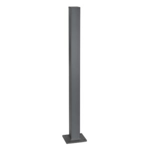 MORION — MORION Poteau de blocage 70 x 70, acier, fixe, sans oeillet, revêtu DB703, à cheviller