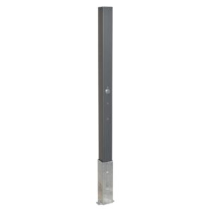 MORION — MORION Poteau de blocage 70 x 70, acier, amovible, revêtement DB703, trianglev, à bétonner