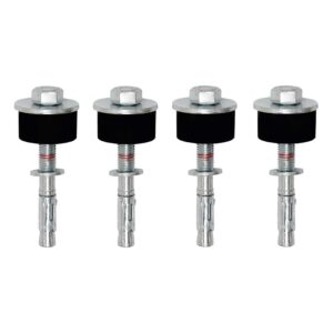 Ancrage traversant FLEX avec tampons en caoutchouc, rondelles et écrous, diamètre 12 mm, longueur 110 mm