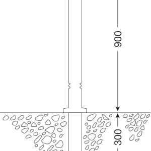 Ancrage composite M12/160, y compris écrou, rondelle et cartouche de colle