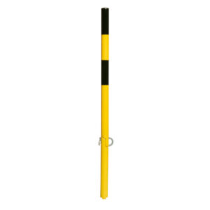 SCHUPO — SCHUPO Poteau basculant 60/1330 mm, sans oeillets, galvanisé à chaud , laqué jaune-noir, à bétonner