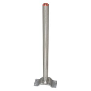 PARAT — Poteau de blocage PARAT B, 76/1000 mm, galvanisé à chaud, sans oeillets, avec plaque de base