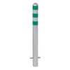 CITY — CITY Borne de protection acier, galvanisé à chaud, Tube rond avec capuchon en aluminium