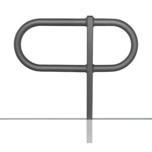 CITY — Arceau d'appui CITY TOUR, tube d'acier, 1100 x 820 mm, à bétonner, galvanisé à chaud, revêtement DB703