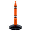 SKIPPER — SKIPPER poteau en plastique, partie supérieure orange, H 1.000 mm, bandes réfléchissantes, pied noir