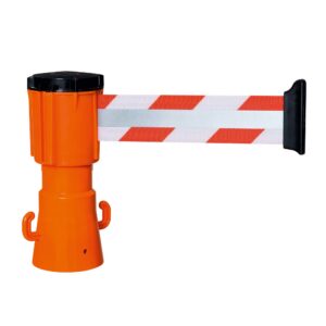 MORION — MORION Sangle cône réfléchissante, extensible, bande 50 mm/3m, rouge-blanc avec réflecteur, frein centrifuge