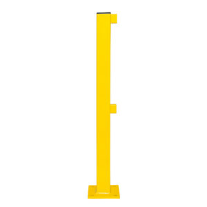 BLACK BULL — BLACK BULL Barrière de sécurité S-Line, poteaux début/fin, 70 x 70 mm, galvanisé à chaud, jaune