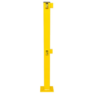BLACK BULL — BLACK BULL Barrière de sécurité S-Line, poteaux d'angle, 70 x 70 mm, jaune