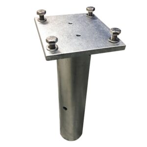 Contre-plaque à bétonner pour arceau de protection, longueur 330mm, 4xM12 vis incluses