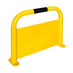 BLACK BULL — Arceau de protection, BLACK BULL, taille M, acier, 600x750mm, protection anti-encastrement, jaune-noir, à cheviller