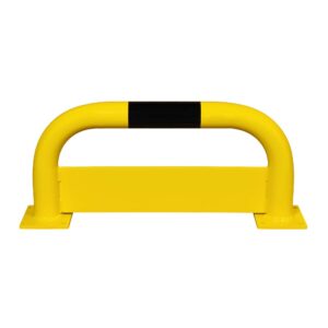 BLACK BULL — BLACK BULL Arceau de protection avec protection anti-encastrement, à cheviller, 350/750 mm, jaune, bandes noires