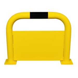 BLACK BULL — BLACK BULL Arceau de protection avec protection anti-encastrement, à cheviller, 600/750 mm, jaune, bandes noires