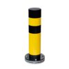 BLACK BULL — BLACK BULL Borne de protection SWING pivotante, plastifié jaune, avec bandes noires