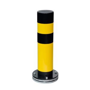 BLACK BULL — BLACK BULL Borne de protection SWING pivotante, plastifié jaune, avec bandes noires