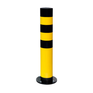 BLACK BULL — BLACK BULL Borne de protection SWING, acier 4,5mm, 159x965mm, jaune, avec ressort, à cheviller