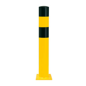 BLACK BULL — BLACK BULL Poteau de protection L, acier 4,5mm, 159x1200mm, jaune-noir, à cheviller