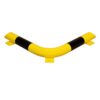 BLACK BULL — BLACK BULL Poteau d'angle anti-chocs, tube rond 76/3 mm, à cheviller, jaune, bandes noires