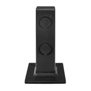BLACK BULL — BLACK BULL Barrière de sol ECO, poteau fixe, plastifié noir, avec capuchon noir