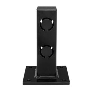 BLACK BULL — BLACK BULL Barrière de sol ECO, poteau central, noir avec capuchon noir, 250 x 70 x 70 mm