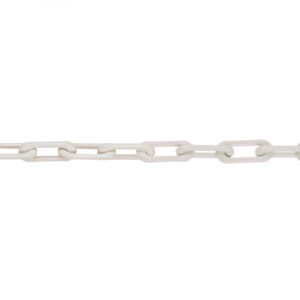 MNK qualité 6, blanc uni, chaîne de qualité en nylon testée 6 mm, longueur de la botte : 50 m (prix au mètre)