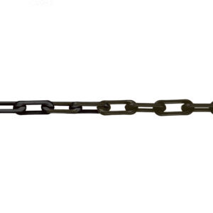 MNK qualité 6, noir uni, chaîne de qualité en nylon testée 6 mm, longueur de la botte : 50 m (prix au mètre)