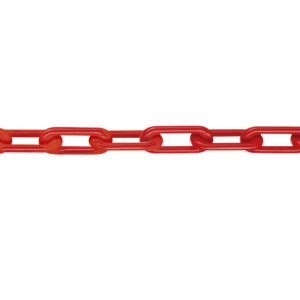 MNK qualité 8, rouge uni, chaîne de qualité en nylon testée 8 mm, longueur de la botte : 25 m (prix au mètre)