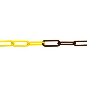 M-DEKO-Sicht — M-DEKO-Vision 6, noir-jaune, chaîne à maillons en nylon 6 mm, longueur de la botte : 50 m (prix par mètre)