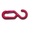 Crochet d'accrochage, polyamide, rouge, polyamide, 8 mm, lot de 10