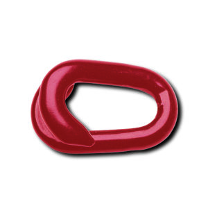 Maillon d'assemblage, acier, galvanisé et plastifié rouge, 7 mm, pack de 10