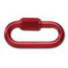 Maillon d'assemblage avec filetage, acier, 6 mm, galvanisé et plastifié rouge, pack de 10