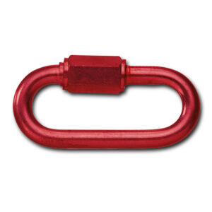 Maillon d'assemblage avec filetage, acier, 6 mm, galvanisé et plastifié rouge, pack de 10