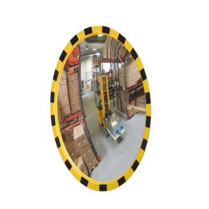 EUCRYL — EUCRYL G, miroir industriel, en acrylique, jaune, bandes noires