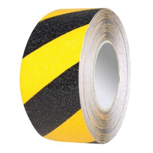 PROline — PROline-tape Marquage au sol en vinyle, adapté aux chariots élévateurs, jaune/noir, L 75mm, L 25m, autocollant