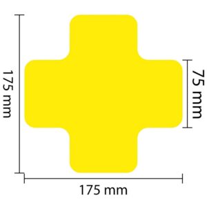 PROline — PROline-tape marquage au sol "pièce en X", largeur 75 mm, 25 pièces, jaune