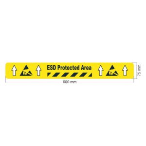 PROline — PROline-tape marquage au sol, "ESD Protected Area", largeur 75 mm, longueur 600 mm, autocollant