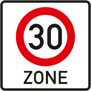 PROline — PROline-thermo film de marquage, panneau de signalisation 'zone de délimitation', signe 274.1-50, 1200 x 2000mm