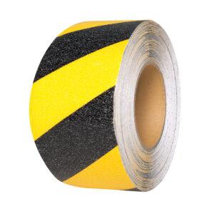 PROline — Revêtement antidérapant, jaune/noir, autocollant, en rouleau, 100 mm/18 m
