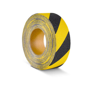 PROline — PROline revêtement antidérapant, déformable, autocollant, noir/jaune, L 50 mm x 18,3 m (rouleau)