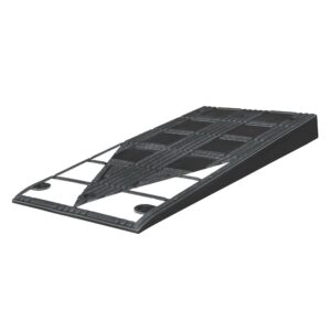 Rampe de trottoir, caoutchouc vulcanisé, noir / blanc