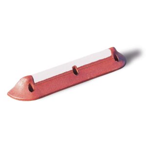 MORION — Arrêt de roue MORION, rouge, blanc réfléchissant, L 750 x l 120 x H 100 mm, matériel de chevillage inclus