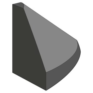 GAMMA — Bordure élastique GAMMA, élément d'extrémité haut, noir, hauteur : 150 mm, avec cheville de fixation