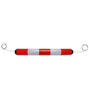 LeitPin — Cylindre de guidage bouée LeitPin, en polyéthylène, réfléchissant rouge-blanc, 950x100mm, 2,5m câble en acier