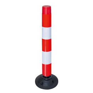 LeitPin — Cylindre de guidage LeitPin, en PE, entièrement réfléchissant, D 100 mm, avec pied à cheviller