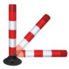 FlexPin — Cylindre de guidage FlexPin 46-TL, entièrement rétroréfléchissant, rouge/blanc, D 100 mm, H 460 mm