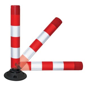 FlexPin — Cylindre de guidage FlexPin 46-TL, entièrement rétroréfléchissant, rouge/blanc, D 100 mm, H 460 mm