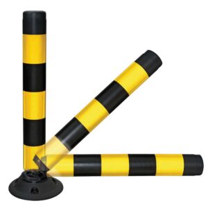 FlexPin — Cylindre de guidage FlexPin 46-TL, film jaune réfléchissant, avec bandes noires, D 100 mm, H 460 mm