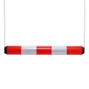 MORION — MORION Limiteur de hauteur en plastique, 950 mm, rouge-blanc, réfléchissant, complet avec chaîne
