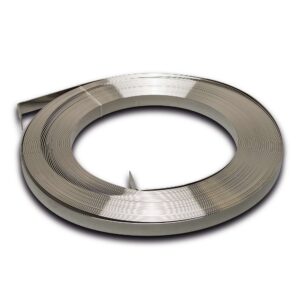 Bande en acier inoxydable, 1/2' (12 mm), 30 m en boîte dévidoir